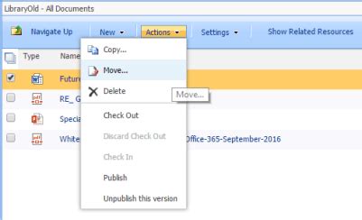 10 ways to move a SharePoint document – Joanne C .